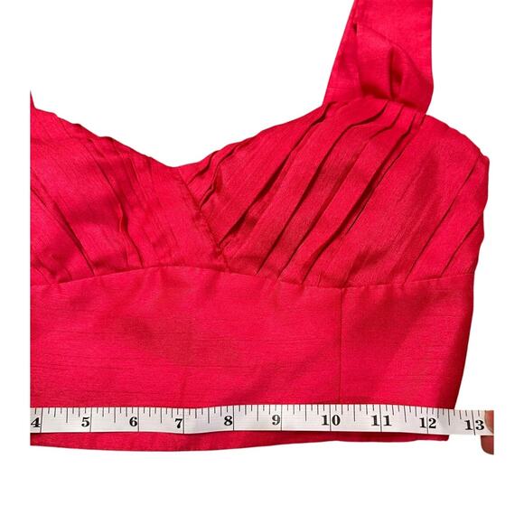 Aritzia Wilfred Rhapsody Cropped Blouse Fuschia Pink, size 4 - Picture 7 of 11